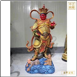 鑄銅關公 四大金剛坐像站像圖片