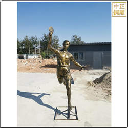 鑄銅關公 打乒乓球人物雕塑鑄造