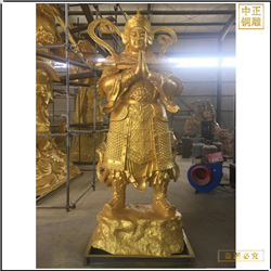 貼金韋馱佛像鑄造 貼金韋馱佛像鑄造