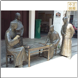 鑄銅關公 象棋文化雕塑
