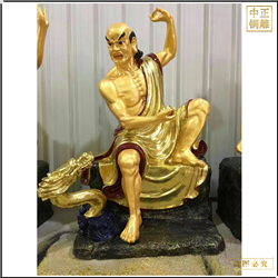 鑄銅關(guān)公 鍍金十八羅漢雕塑