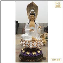 鑄銅立式彩繪觀音菩薩 鑄銅立式彩繪觀音菩薩