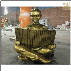 鑄銅關(guān)公 校園景觀讀書人物雕塑