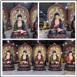 鑄銅關(guān)公 彩繪釋迦牟尼佛銅像