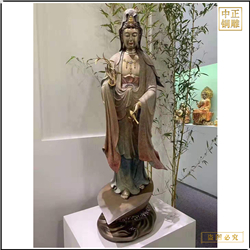 鑄銅關公 鑄造觀音菩薩銅像擺件價格