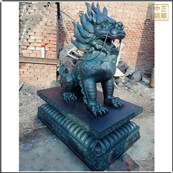 鑄銅關(guān)公 大型門(mén)口銅獬豸雕塑擺件鑄造廠