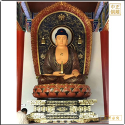 鑄銅關(guān)公 帶背光大型釋迦牟尼佛銅像