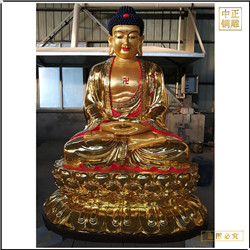鑄銅關(guān)公 寺廟釋迦牟尼佛銅像擺件定制