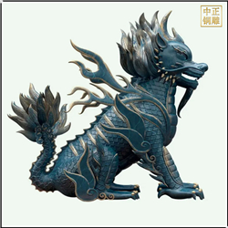 鑄銅關(guān)公 大型鑄銅獬豸雕塑定制廠家