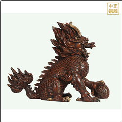 鑄銅關(guān)公 定制銅獬豸雕塑廠家