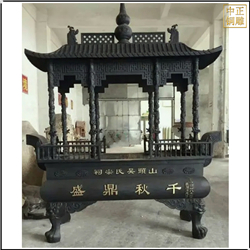 方形寺廟銅香爐雕塑 方形寺廟銅香爐雕塑