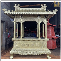 寺廟門前銅香爐鑄造 寺廟門前銅香爐鑄造