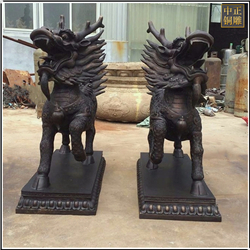 鑄銅關公 定制銅麒麟雕塑