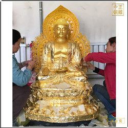 鑄銅關公 制作鎏金鑄銅釋迦牟尼佛像