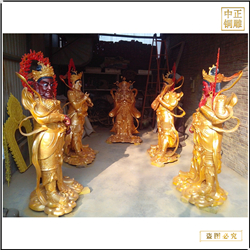 鑄銅關公 大型純銅四大天王佛像雕塑