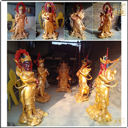 鑄銅關公 貼金彩繪純銅四大天王佛像鑄造廠