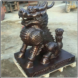 鑄銅關公 室外景觀銅麒麟雕塑