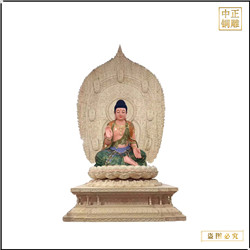 鑄銅關公 帶背光純銅釋迦牟尼銅像