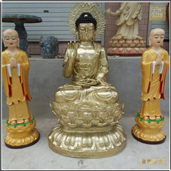 鑄銅關公 大型彩繪釋迦牟尼佛銅佛像