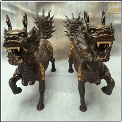 室外銅麒麟小擺件 室外銅麒麟小擺件