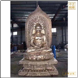 坐像帶背光銅雕釋迦牟尼佛批發 坐像帶背光銅雕釋迦牟尼佛批發