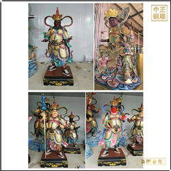 供應1.8米彩繪四大天王銅像 供應1.8米彩繪四大天王銅像