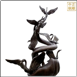 大型室外景觀銅天鵝雕塑 大型室外景觀銅天鵝雕塑