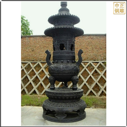 圓形銅香爐雕塑 圓形銅香爐雕塑