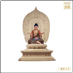 鑄銅關公 帶背光小型釋迦牟尼銅像