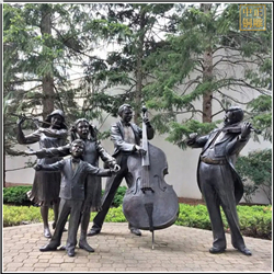 園林表演者銅雕塑鑄造 園林表演者銅雕塑鑄造