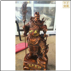 大型關公立刀銅雕塑像 大型關公立刀銅雕塑像