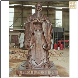 贈母校孔子銅雕塑定制 