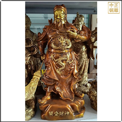 鑄銅關公雕塑制作 鑄銅關公雕塑制作
