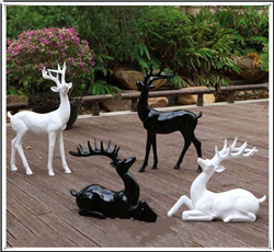 玻璃鋼銅鹿雕塑 玻璃鋼銅鹿雕塑