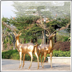 黃銅梅花鹿雕塑 黃銅梅花鹿雕塑